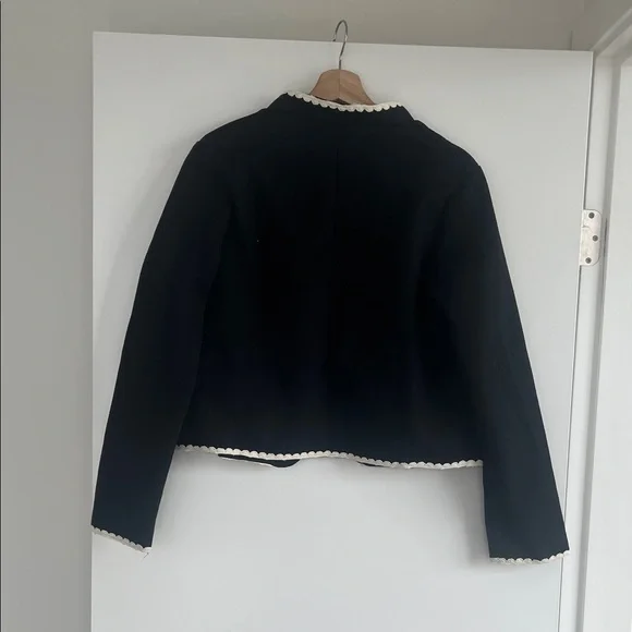 Classic Black Jacket with off White Trim - Picture 7 of 8